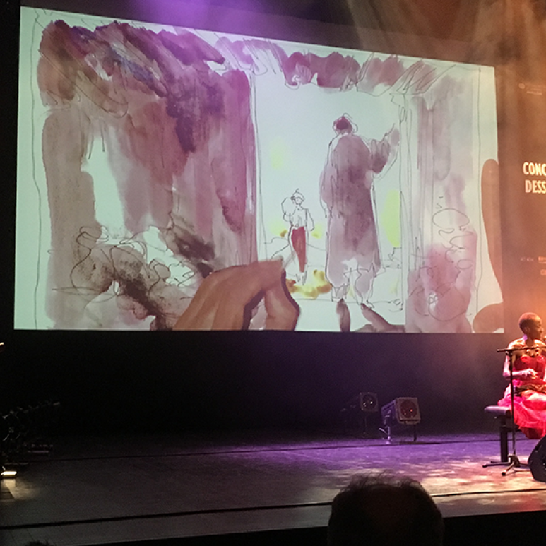 Concert dessiné : Rokia Traoré / Rubén Pellejero