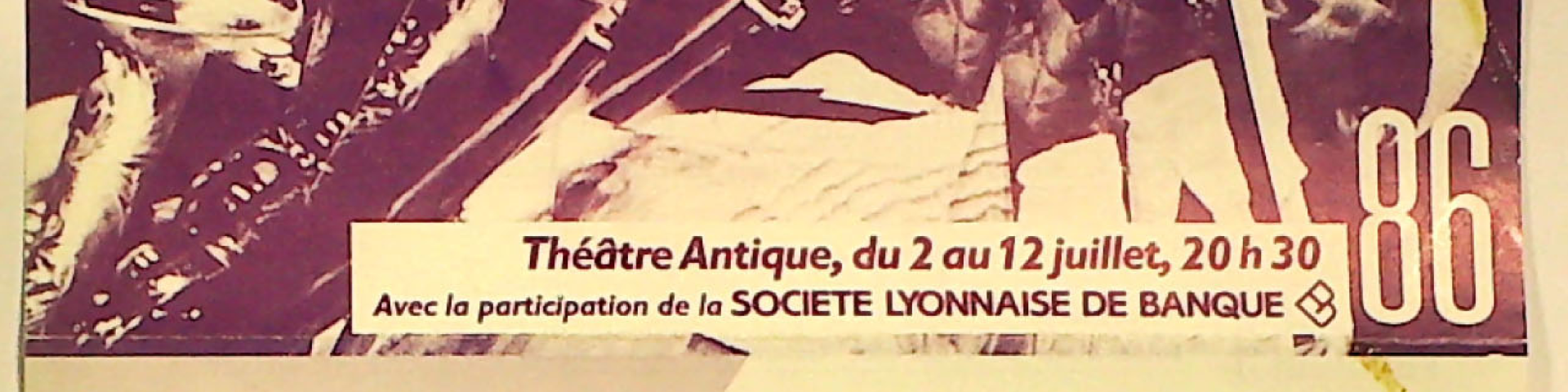 Afficge de l'édition de 1986 Afficge de l'édition de 1986